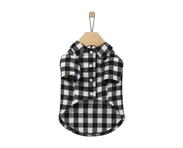 Frisco Black Plaid Dog Shirt - Image 2
