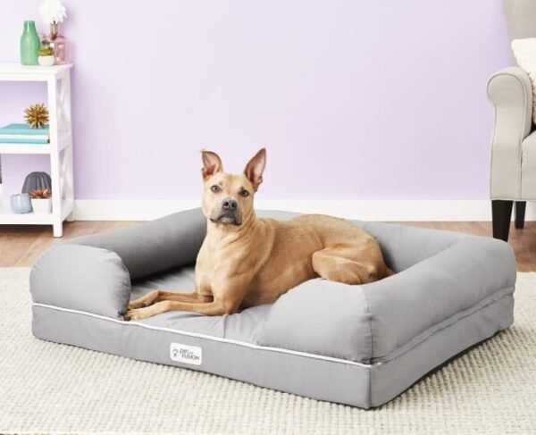 Lounge Memory Foam Bolster Cat & Dog Bed - Image 2