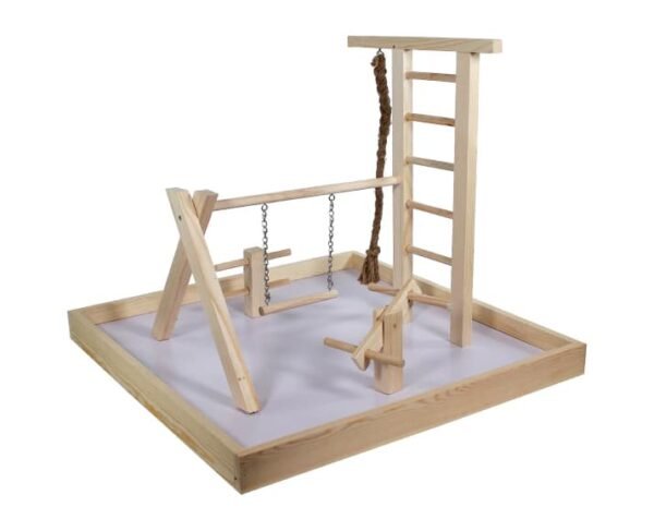 Penn-Plax Wooden Bird Playpen - Image 2